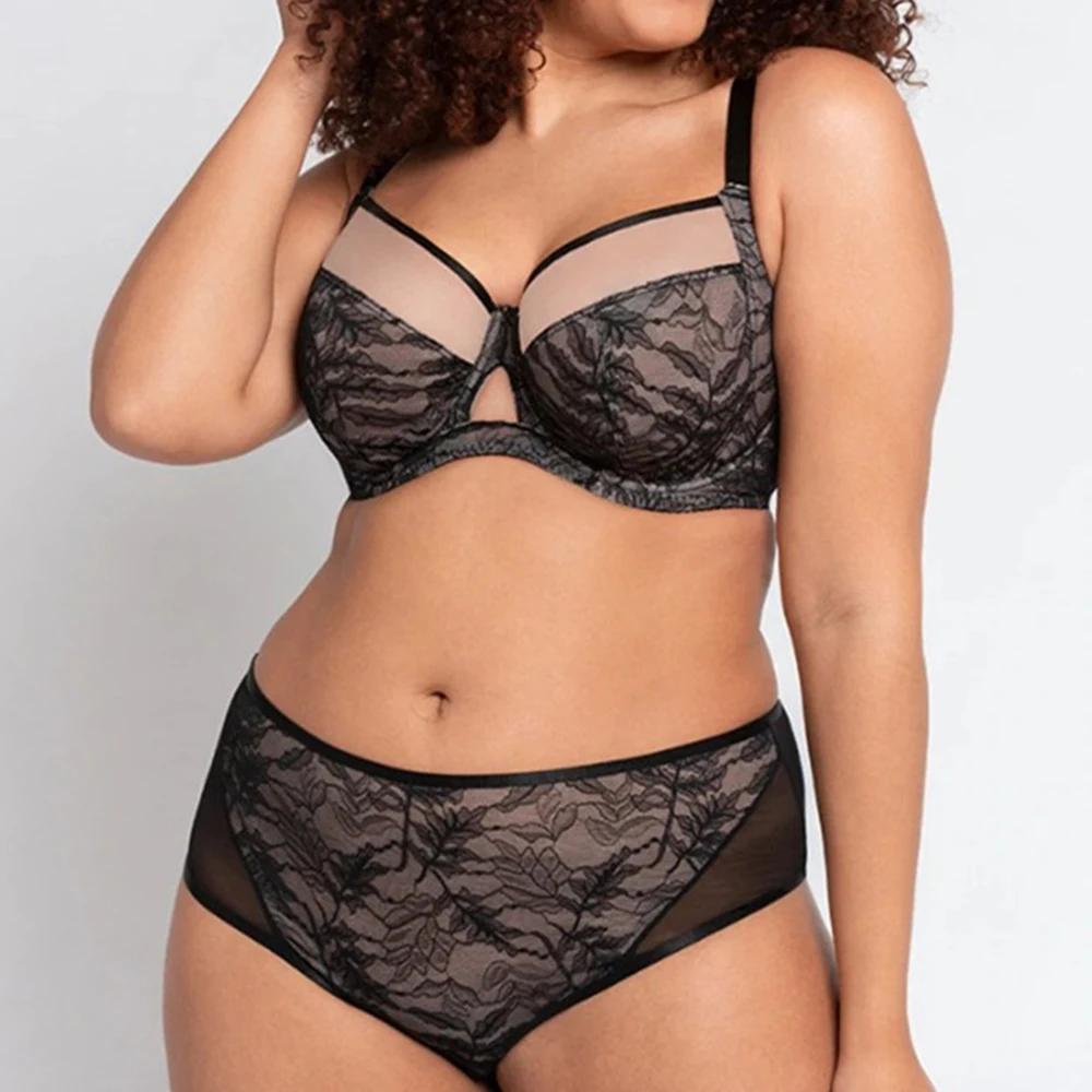 Womens Lace Bra Set Thin Bra with Panties Unlined Cup Supportive Underwire Female Plus Size Lingerie 34 36 38 40 42 DD E F FF G
Womens Lace Bra Set Thin Bra with Panties Unlined Cup Supportive Underwire Female Plus Size Lingerie 34 36 38 40 42 DD E F FF G