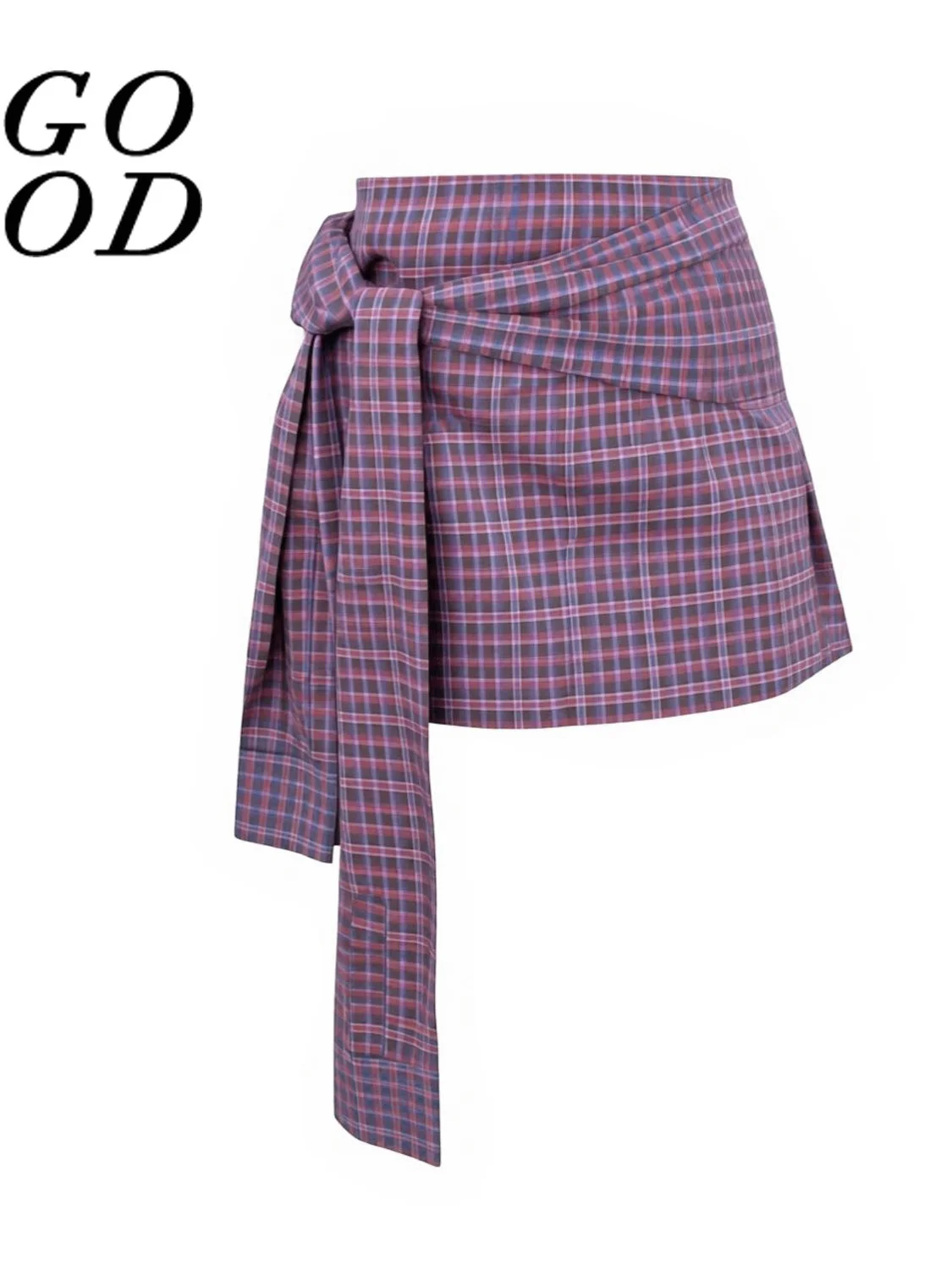 Fashionable Checkered Skirt with Removable Belt High Waist Asymmetric Young Looking Slimming Women's Skirt Non-stretch
Fashionable Checkered Skirt with Removable Belt High Waist Asymmetric Young Looking Slimming Women's Skirt Non-stretch