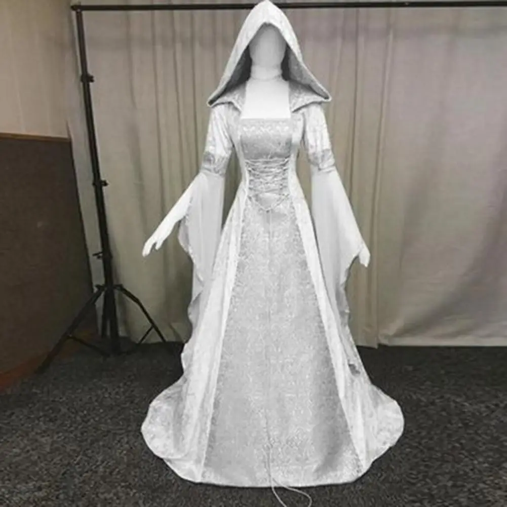 Halloween Dress Medieval 2024 Renaissance Devil Pagan Witch Wedding Dress Hooded Maxi Dress Cosplay Costume Women
Halloween Dress Medieval 2024 Renaissance Devil Pagan Witch Wedding Dress Hooded Maxi Dress Cosplay Costume Women