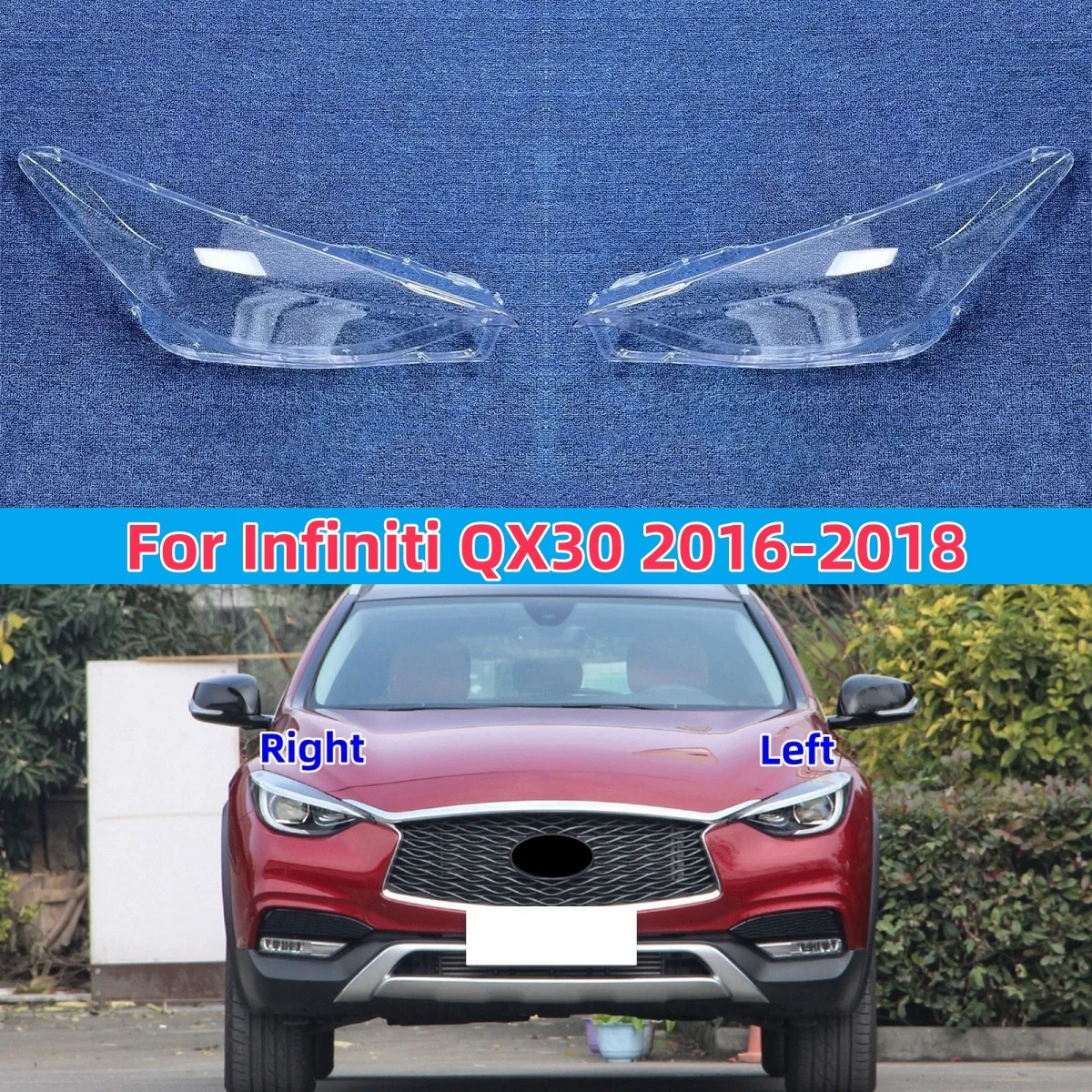 For Infiniti QX30 2016 2017 2018 Car Headlight Shell Lamp Shade Transparent Cover Headlight Headlamp Lens Cover Head Light Case
For Infiniti QX30 2016 2017 2018 Car Headlight Shell Lamp Shade Transparent Cover Headlight Headlamp Lens Cover Head Light Case