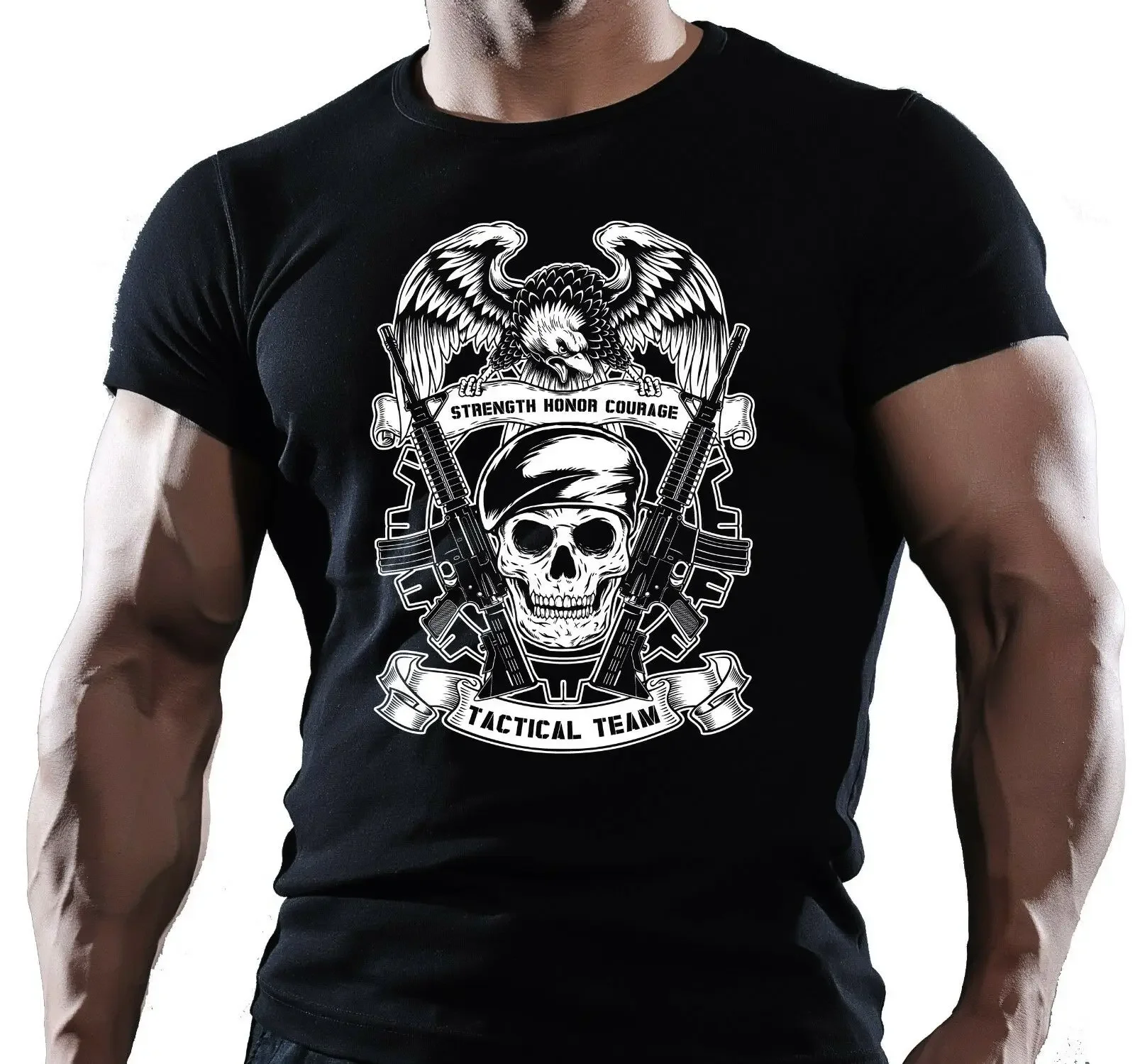 Strenght, Honor, Courage. Military Forces Sniper Tactical Team T-Shirt. Summer Cotton O-Neck Short Sleeve Mens T Shirt New S-3XL
Strenght, Honor, Courage. Military Forces Sniper Tactical Team T-Shirt. Summer Cotton O-Neck Short Sleeve Mens T Shirt New S-3XL