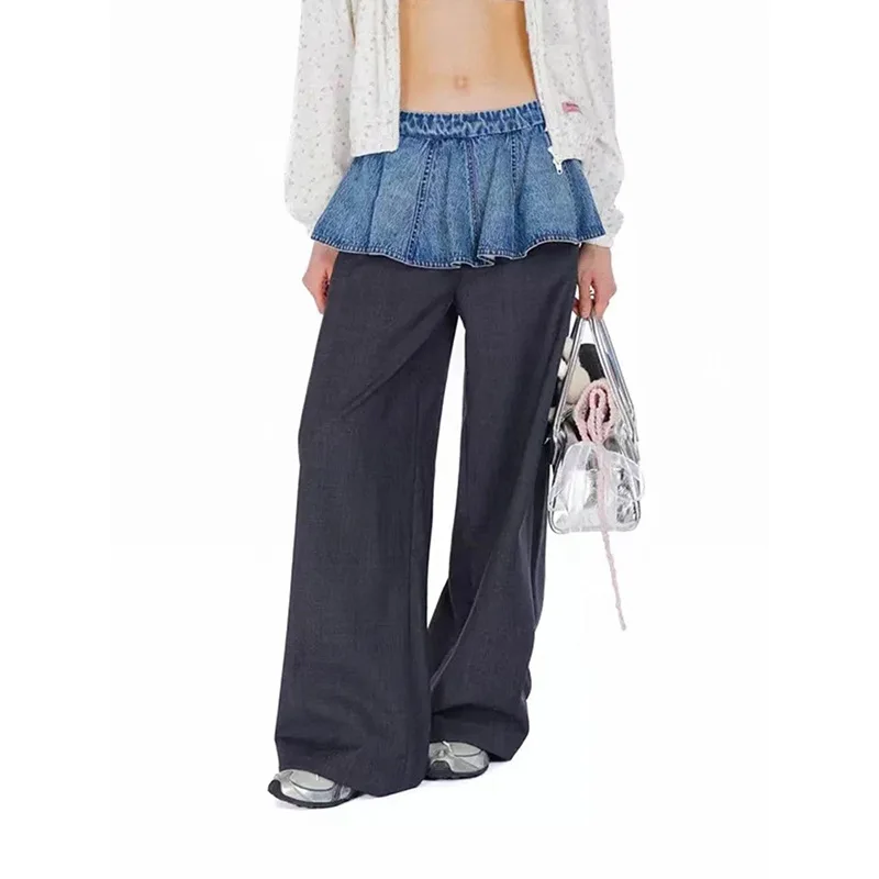 TIFICY Wide Leg Pants Spring Summer Women's Thin Cut Patchwork Denim High Waisted Slimming Simple Casual Pants
TIFICY Wide Leg Pants Spring Summer Women's Thin Cut Patchwork Denim High Waisted Slimming Simple Casual Pants