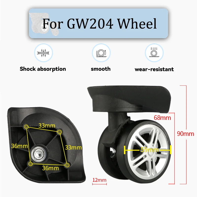 Suitable For GW204 Universal Wheel Replacement Suitcase Rotating Smooth Silent Shock Absorbing Wheel Accessories Wear-resistant
Suitable For GW204 Universal Wheel Replacement Suitcase Rotating Smooth Silent Shock Absorbing Wheel Accessories Wear-resistant