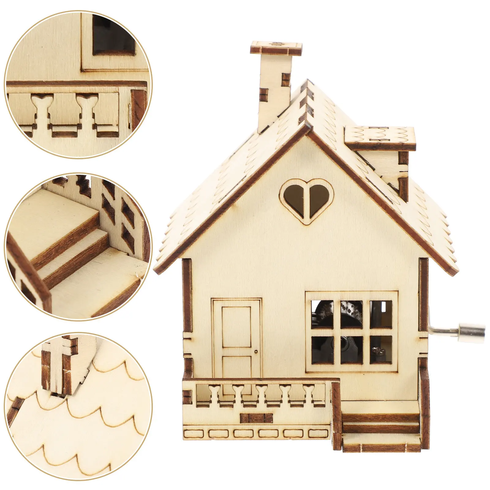 Hand Shake Music Box Wooden House Shape Unique Kids Desktop Decor Lovely Musical Box Decorative Birthday Gift Festival Present
Hand Shake Music Box Wooden House Shape Unique Kids Desktop Decor Lovely Musical Box Decorative Birthday Gift Festival Present