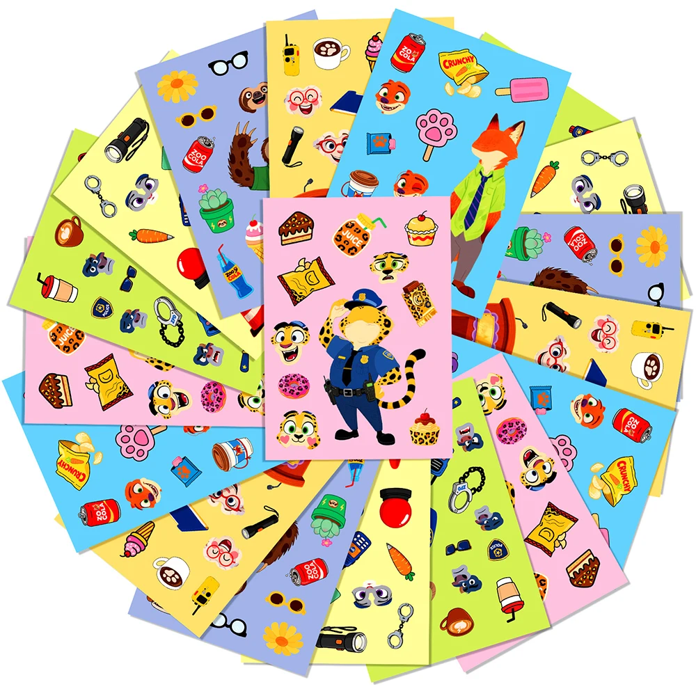 6/12sheets Disney Zootopia Make a Face Puzzle Stickers Cute Anime Decoration Decals Children DIY Assemble Jigsaw Cartoon Sticker
6/12sheets Disney Zootopia Make a Face Puzzle Stickers Cute Anime Decoration Decals Children DIY Assemble Jigsaw Cartoon Sticker