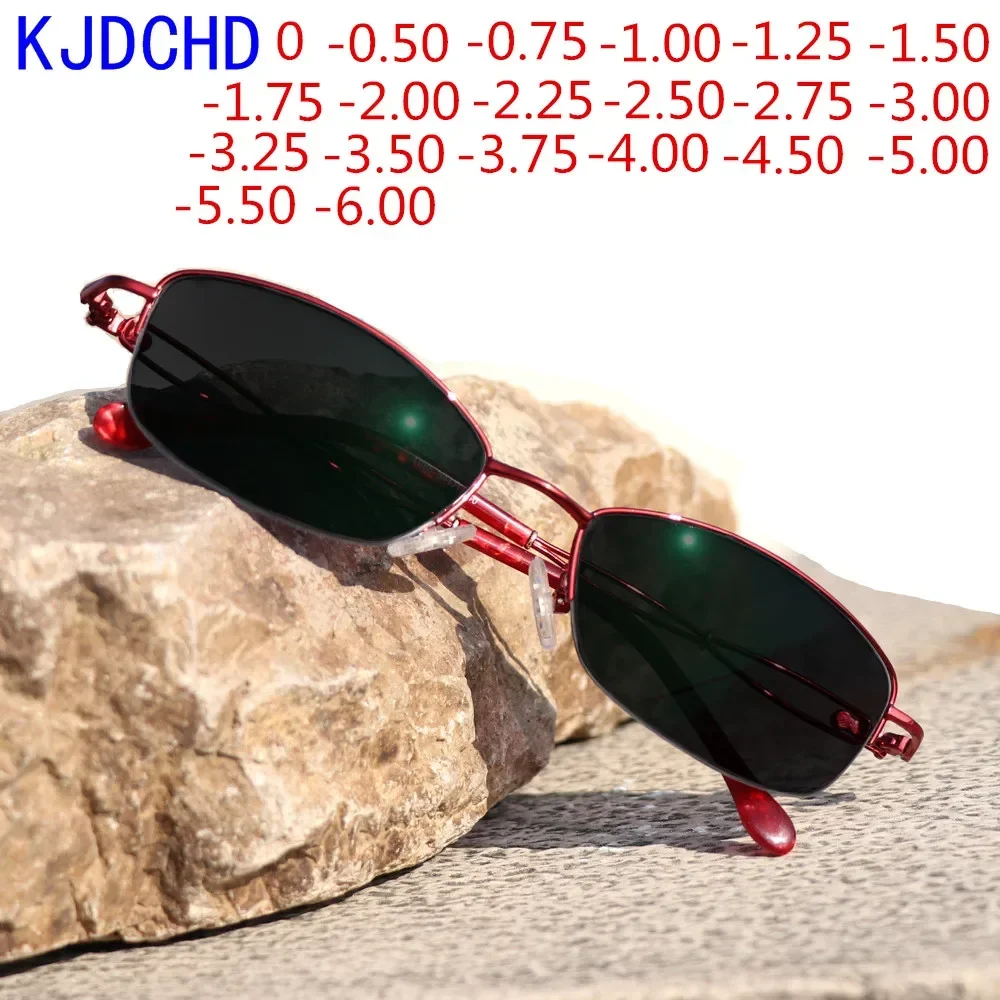 KJDCHD 0 -0.5 -0.75 -1.0 To -6.0 Sun Photochromic Finished Myopia Glasses Women Metal Half Frame Chameleon Short-sight Eyewear
KJDCHD 0 -0.5 -0.75 -1.0 To -6.0 Sun Photochromic Finished Myopia Glasses Women Metal Half Frame Chameleon Short-sight Eyewear