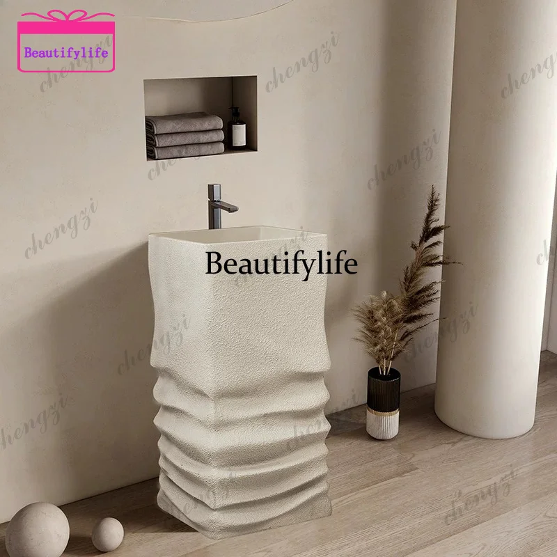 a38 Japanese Wabi-Sabi Style Column Basin Small Apartment Column Washbasin Home Balcony Floor-Standing Type
a38 Japanese Wabi-Sabi Style Column Basin Small Apartment Column Washbasin Home Balcony Floor-Standing Type