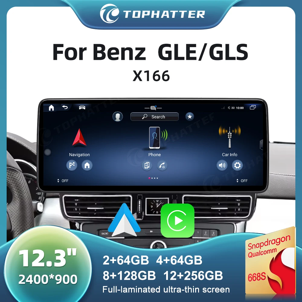 12.3" Car Radio For Mercedes Benz GLE GLS X166 CarPlay Head Unit Screen Android Auto Multimedia Player 668S 
12.3" Car Radio For Mercedes Benz GLE GLS X166 CarPlay Head Unit Screen Android Auto Multimedia Player 668S