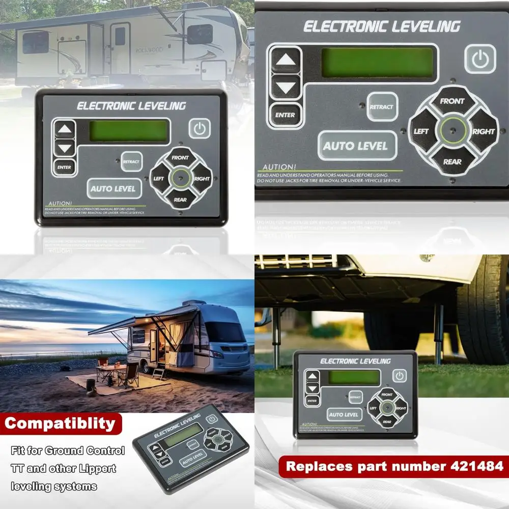 RV Auto Leveling Touchpad Compatible with Lippert Leveling Systems for RV 5th Wheel and Travel Trailer 421484
RV Auto Leveling Touchpad Compatible with Lippert Leveling Systems for RV 5th Wheel and Travel Trailer 421484