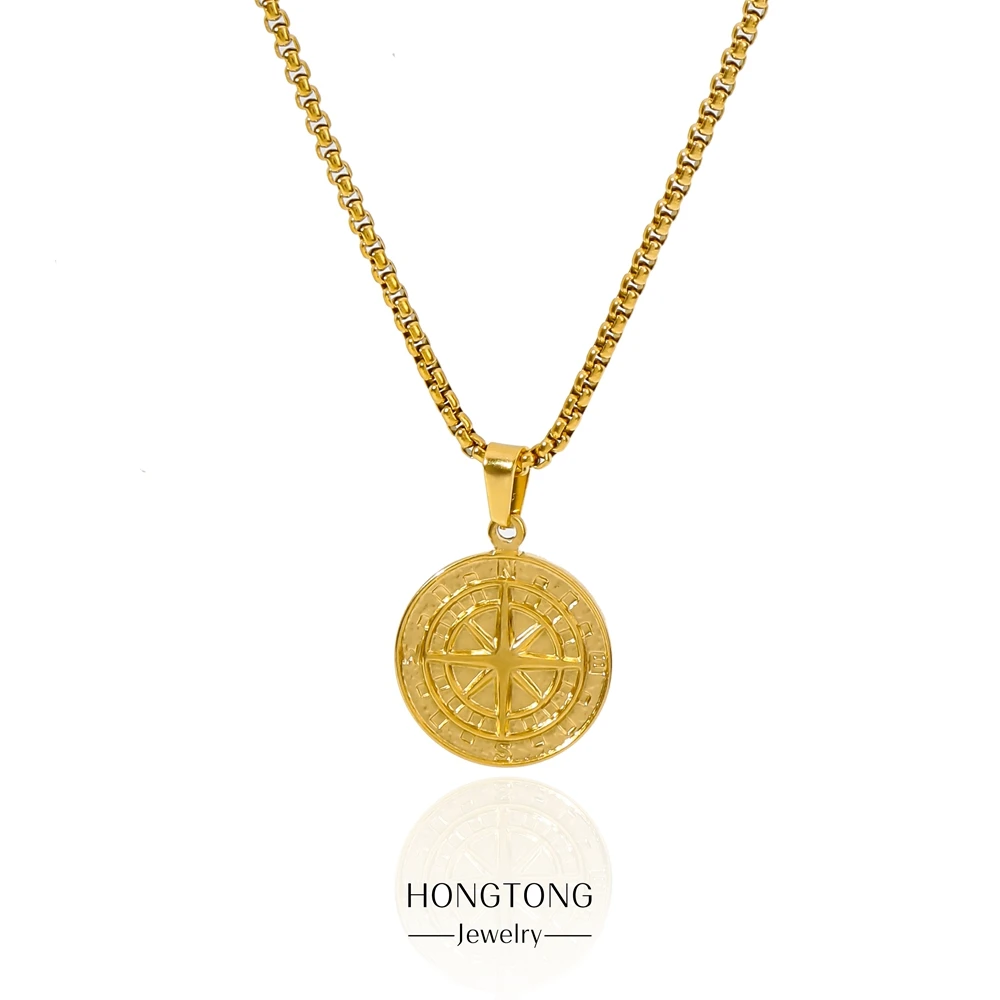 HONGTONG Stainless Steel Circular Compass Pendant Necklace For Man Charms Jewelry for Women Gift Wholesale 
HONGTONG Stainless Steel Circular Compass Pendant Necklace For Man Charms Jewelry for Women Gift Wholesale
