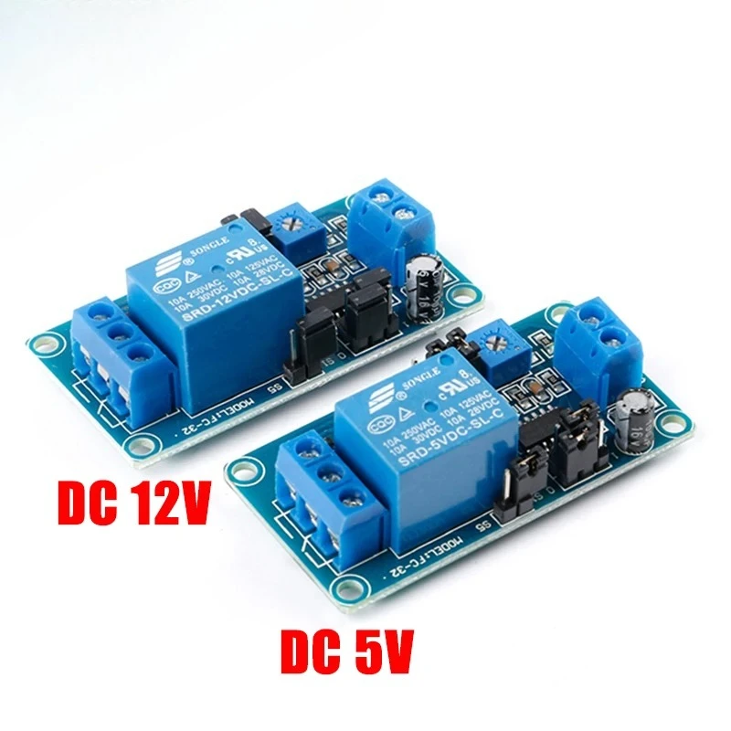 DC 12V 5V Delay Relay Delay Turn on / Delay Turn off Switch Module with Timer Volt Timing Relays Board
DC 12V 5V Delay Relay Delay Turn on / Delay Turn off Switch Module with Timer Volt Timing Relays Board
