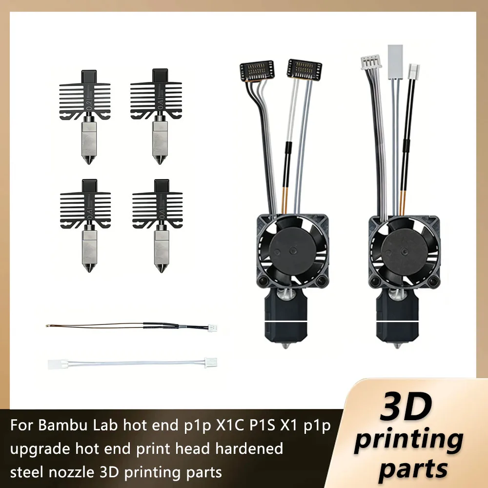 Комплект сопел из закаленной стали для 3D-принтеров Bambu Lab P1P/P1S/X1C/X1: Износостойкая стальная печатающая головка для модернизации Hot End
Комплект сопел из закаленной стали для 3D-принтеров Bambu Lab P1P/P1S/X1C/X1: Износостойкая стальная печатающая головка для модернизации Hot End