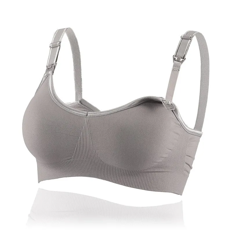 New Seamless Nursing Bra Maternity Feeding Chestnut Comfortable No Steel Ring Front Button Large Size Gathered Underwear
New Seamless Nursing Bra Maternity Feeding Chestnut Comfortable No Steel Ring Front Button Large Size Gathered Underwear