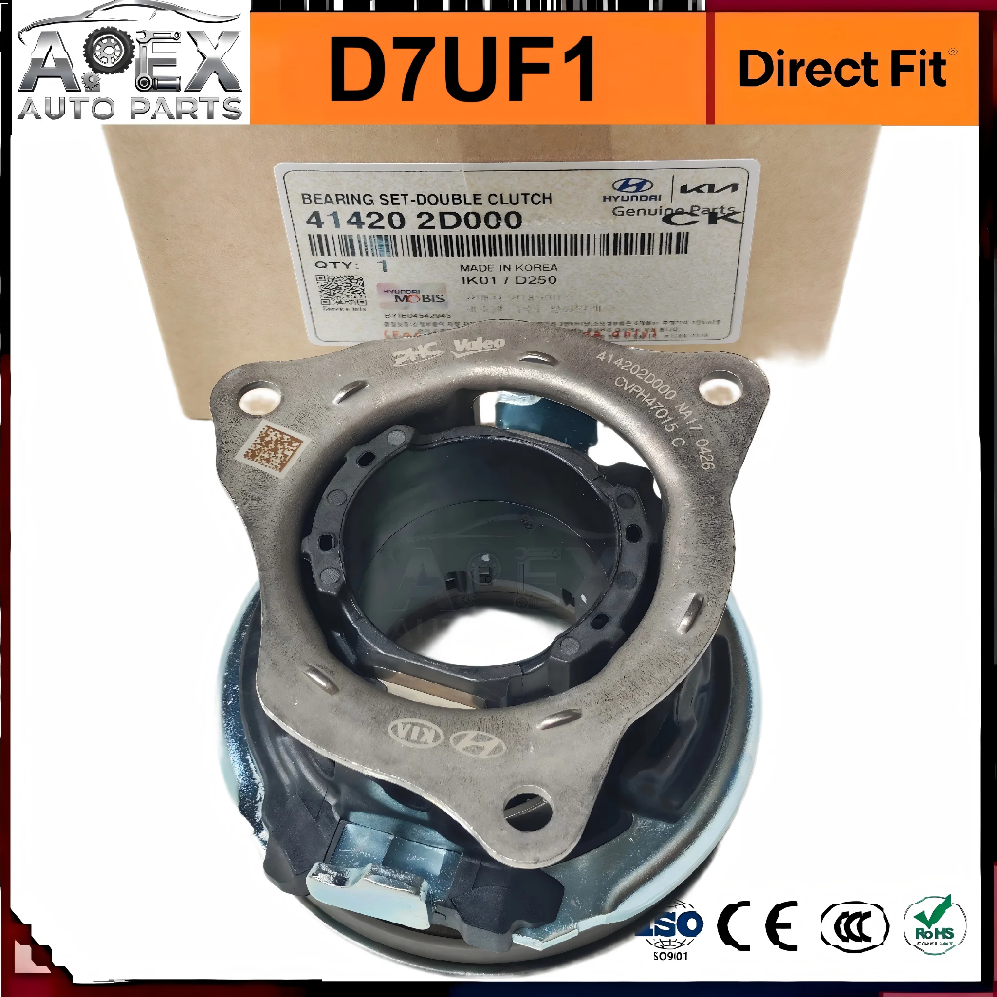 414202D000 D7UF1 Double Clutch Hydraulic Release Bearing For Hyundai Sonata Tucson Kia Sportage 2014-2023
414202D000 D7UF1 Double Clutch Hydraulic Release Bearing For Hyundai Sonata Tucson Kia Sportage 2014-2023