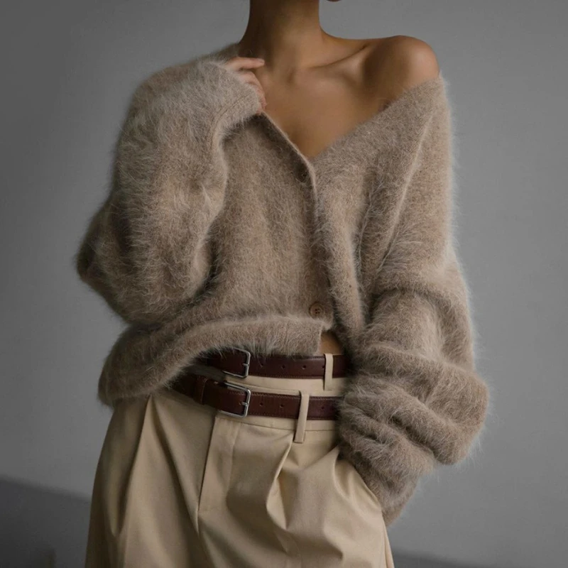 Осень-зима, элегантный женский свитер с длинными рукавами, новинка 2025 года, однобортный женский повседневный кардиган, мягкая гибкая трикотажная верхняя одежда
Осень-зима, элегантный женский свитер с длинными рукавами, новинка 2025 года, однобортный женский повседневный кардиган, мягкая гибкая трикотажная верхняя одежда