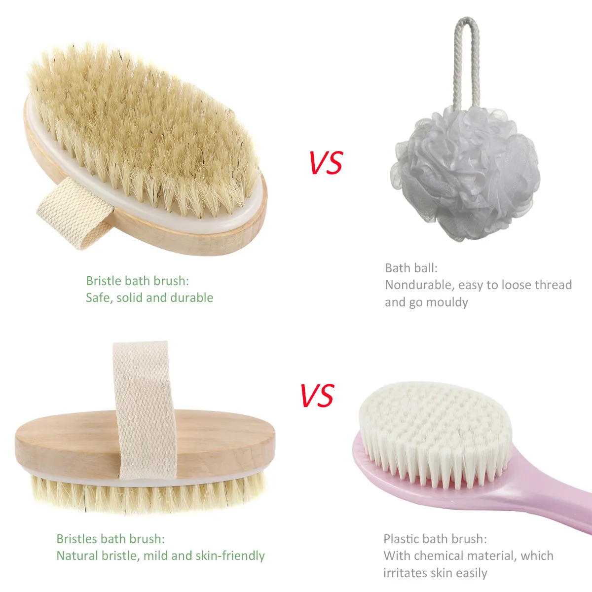 Wooden Body Brush Medium Stiffness Natural Bristle Dead Skin Removal Cellulite Treatment Exfoliating Lymphatic Drainage Soft
Wooden Body Brush Medium Stiffness Natural Bristle Dead Skin Removal Cellulite Treatment Exfoliating Lymphatic Drainage Soft