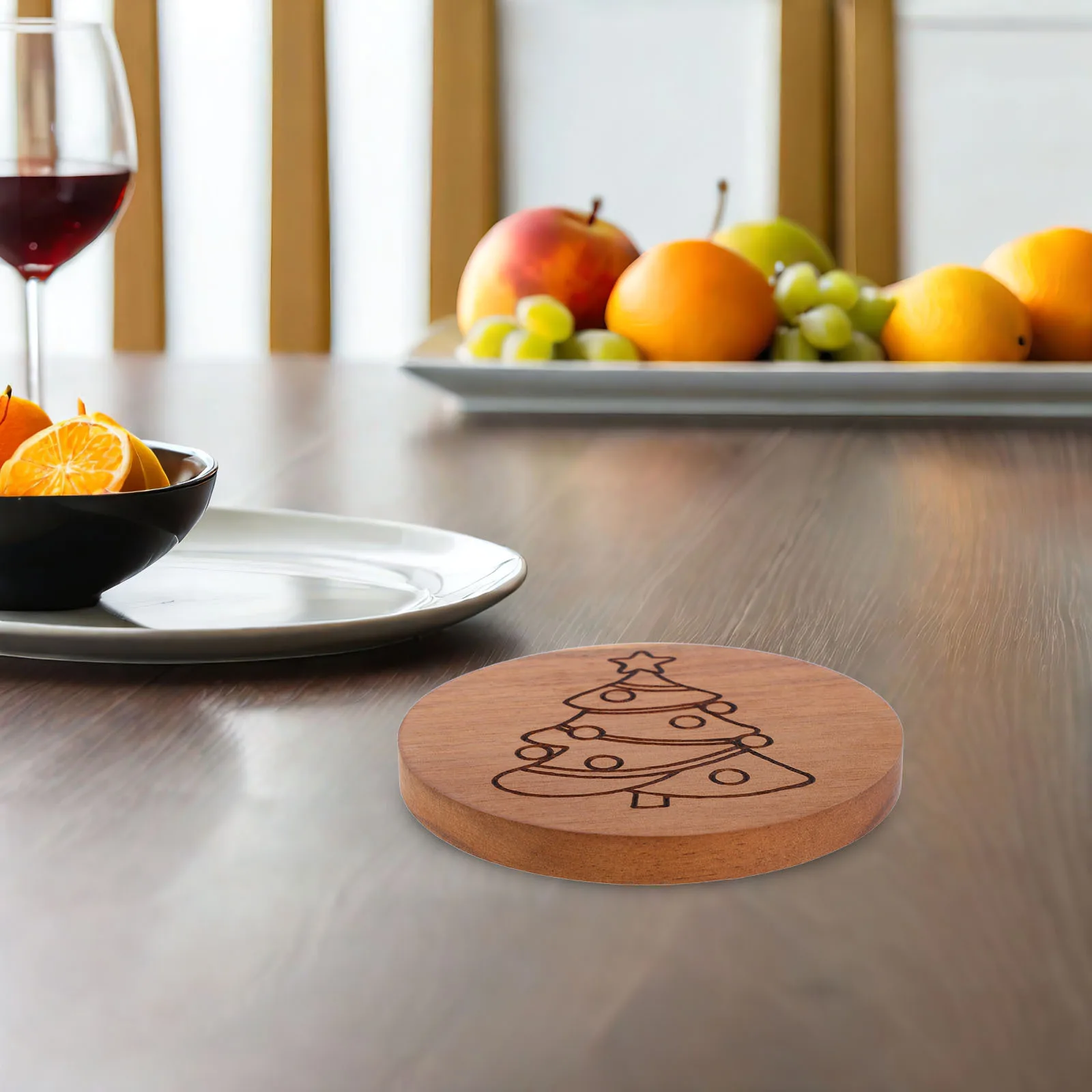 Handmade Round Wood Coaster Christmas Gingerbread Design Non Slip Farmhouse Xmas Kitchen Table Protection Holiday Decor 
Handmade Round Wood Coaster Christmas Gingerbread Design Non Slip Farmhouse Xmas Kitchen Table Protection Holiday Decor