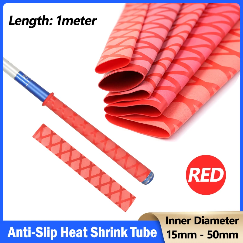 1M Red Anti-slip Heat Shrink Tube for Fishing Rod Handle DIY Electrical Insulated Sleeving Dia 15/18/20/22/25/28/30/35/40/50mm
1M Red Anti-slip Heat Shrink Tube for Fishing Rod Handle DIY Electrical Insulated Sleeving Dia 15/18/20/22/25/28/30/35/40/50mm
