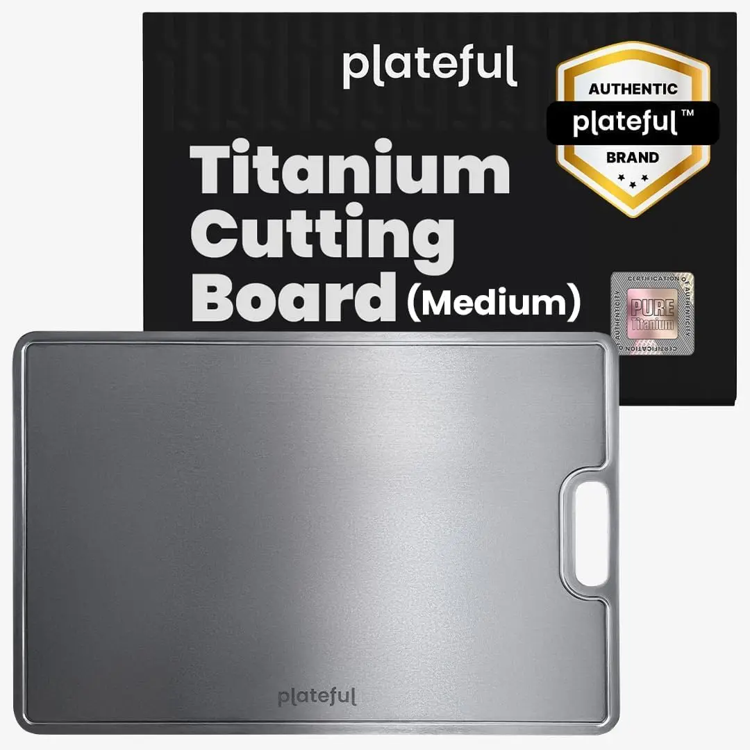 Titanium Cutting Board - Real, Titanium Cutting Boards for Kitchen With Juice Groove, Food Grade Chopping Boards, No Mic
Titanium Cutting Board - Real, Titanium Cutting Boards for Kitchen With Juice Groove, Food Grade Chopping Boards, No Mic