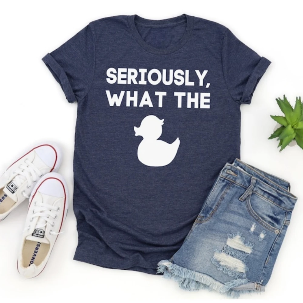 Seriously What The Duck Tshirt Funny Duck Graphic Tee Humor Gift T-Shirt Simple Daily Life Men Women Summer Cotton Short Sleeve
Seriously What The Duck Tshirt Funny Duck Graphic Tee Humor Gift T-Shirt Simple Daily Life Men Women Summer Cotton Short Sleeve