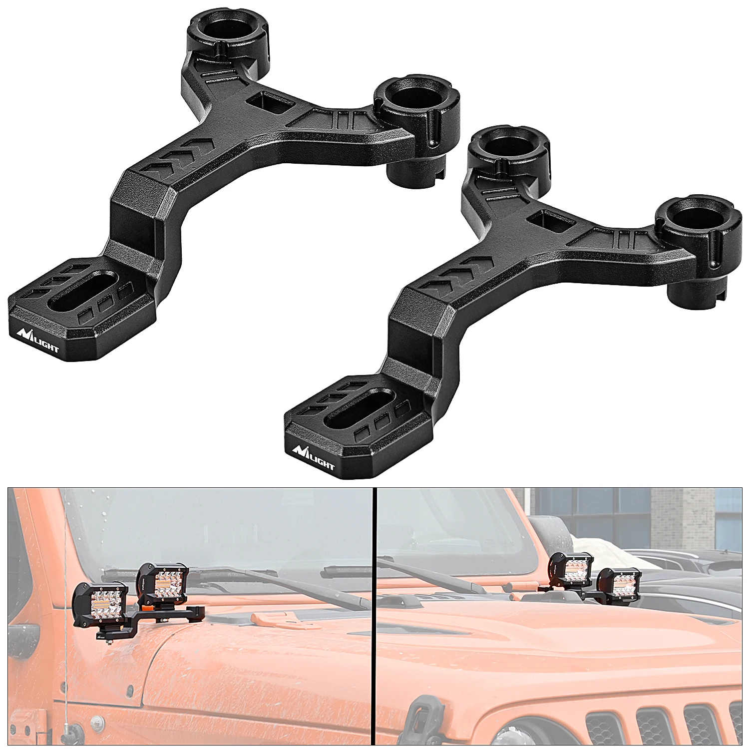 Nilight Dual Light Mounting Bracket for 2018 2019 2020 2021 2022 2023 2024 2025 2026 Wrangler JL/JLU/Gladiator JT Front A-Pillar Assist Off Road LED Pod Light Work Light
Nilight Dual Light Mounting Bracket for 2018 2019 2020 2021 2022 2023 2024 2025 2026 Wrangler JL/JLU/Gladiator JT Front A-Pillar Assist Off Road LED Pod Light Work Light