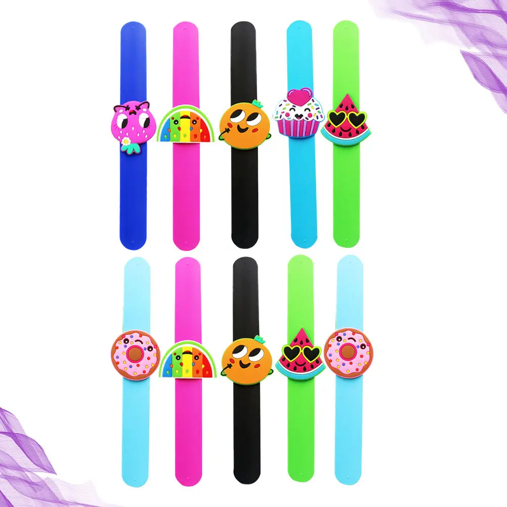 10Pcs Silicone Slap Bracelets Kids Wristbands Colorful Fruit Patterns Odorless Comfortable Fit Most Children Easy Off
10Pcs Silicone Slap Bracelets Kids Wristbands Colorful Fruit Patterns Odorless Comfortable Fit Most Children Easy Off