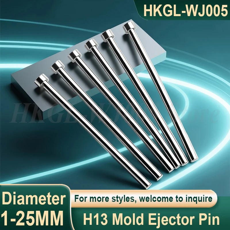 Dia 1-25mm Vacuum Nitriding H13 Mold Ejector Pin Full Hard SKD61 Mold Ejector Pin Die Thimble Straight Ejector Push Rod
Dia 1-25mm Vacuum Nitriding H13 Mold Ejector Pin Full Hard SKD61 Mold Ejector Pin Die Thimble Straight Ejector Push Rod