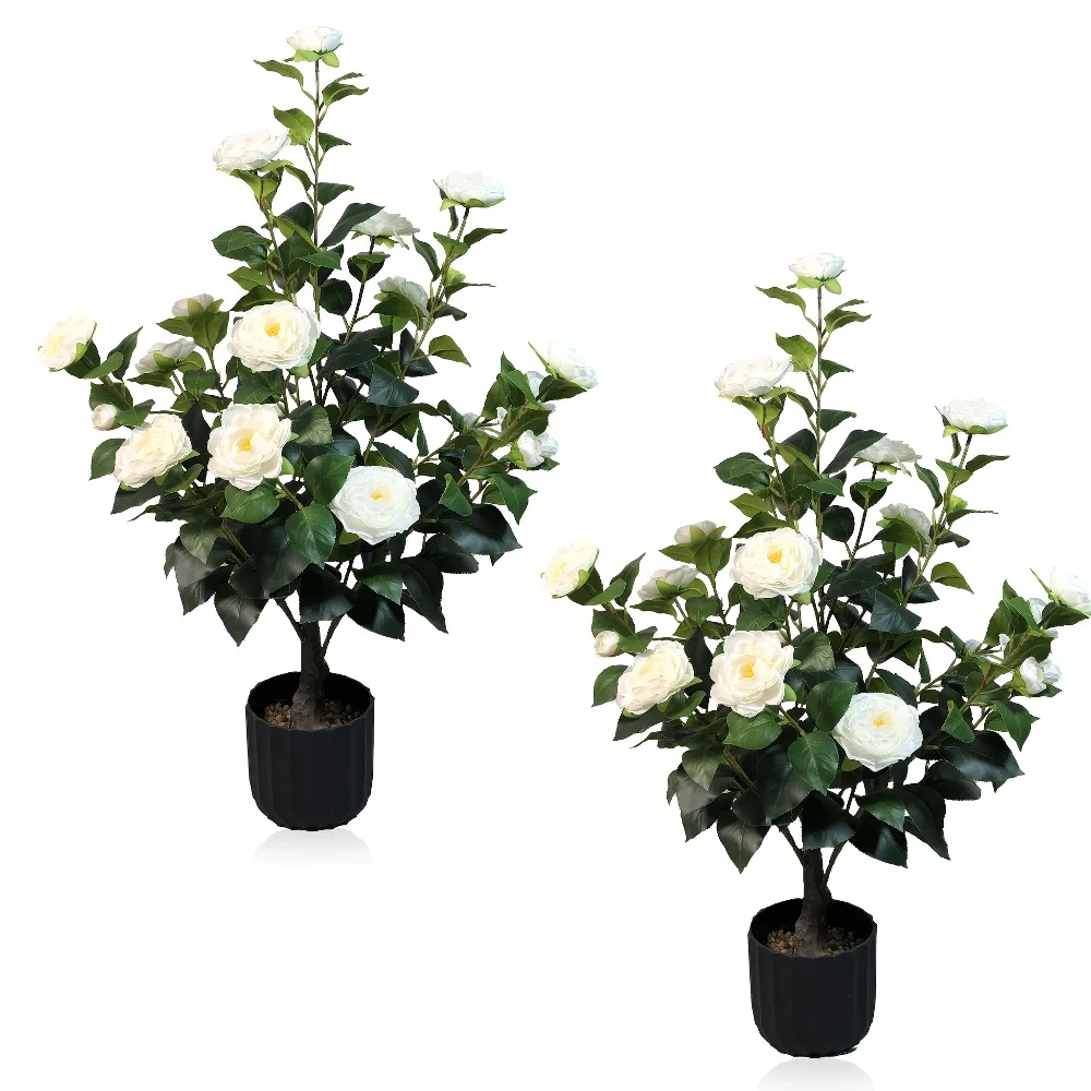 2pcs Artificial Camellia Potted Plant With Decorative Pebbles, Flower Pot, 24 Bright And Realistic Flowers, 188 Leaves, Artificial Branches Resistant To UV Rays Suitable For Indoor, Garden Courtyard, Porch, 35.43 Inch Spring Home Plant Decoration
2pcs Artificial Camellia Potted Plant With Decorative Pebbles, Flower Pot, 24 Bright And Realistic Flowers, 188 Leaves, Artificial Branches Resistant To UV Rays Suitable For Indoor, Garden Courtyard, Porch, 35.43 Inch Spring Home Plant Decoration