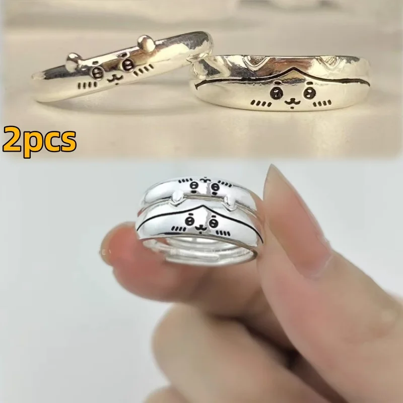 1 Set Kawaii Cartoon Couple Pair Ring Female Birthday Gift Student Bff Ring Girl Ornament Valentine's Day Gift
1 Set Kawaii Cartoon Couple Pair Ring Female Birthday Gift Student Bff Ring Girl Ornament Valentine's Day Gift