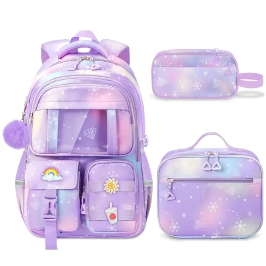 School Backpack for Girls - 5pcs Cute Girls Backpack with Lunch Box for Teens Elementary Middle School - 17″ Students Bookbag T
School Backpack for Girls - 5pcs Cute Girls Backpack with Lunch Box for Teens Elementary Middle School - 17″ Students Bookbag T