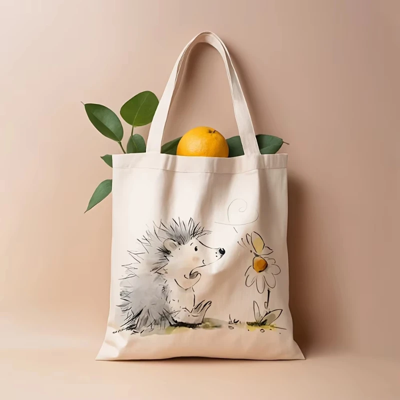 A Charming Hedgehogs and Sunflowers Pattern printed canvas tote bag, suitable for daily use, shopping, school, and travel
A Charming Hedgehogs and Sunflowers Pattern printed canvas tote bag, suitable for daily use, shopping, school, and travel