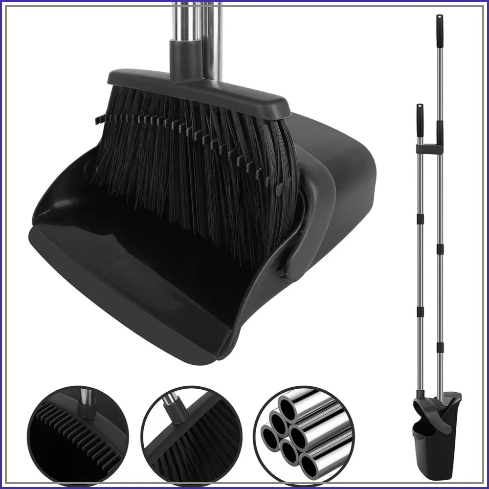Broom and Dustpan Set, Heavy Duty Large Household, 55" Long Handle, for Kitchen Lobby Indoor Outdoor
Broom and Dustpan Set, Heavy Duty Large Household, 55" Long Handle, for Kitchen Lobby Indoor Outdoor