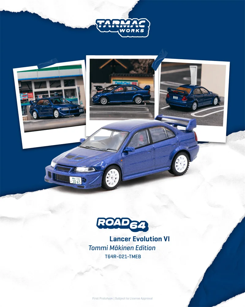 Коллекционная модель автомобиля Tarmac Works 1:64 Lancer Evolution VI Tommi Mäkinen Edition из литого металла
Коллекционная модель автомобиля Tarmac Works 1:64 Lancer Evolution VI Tommi Mäkinen Edition из литого металла