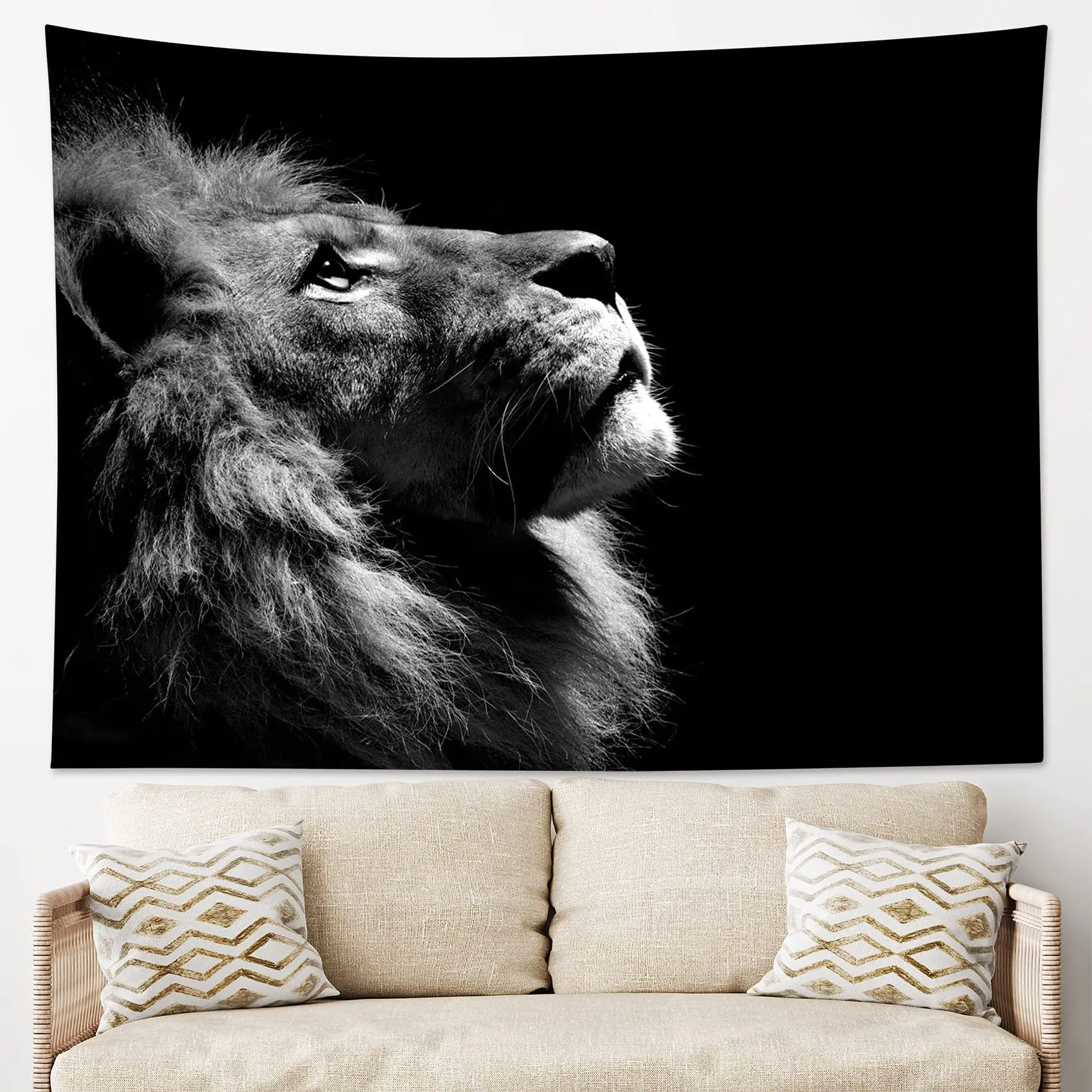 Lion Tapestry Wild Animal Tapestry African Lion Black and White Tapestry Wall Hanging for Bedroom Living Room Dorm Home Decor
Lion Tapestry Wild Animal Tapestry African Lion Black and White Tapestry Wall Hanging for Bedroom Living Room Dorm Home Decor