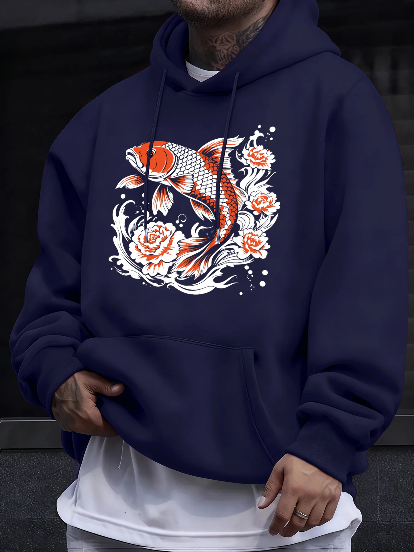 Japanese Harajuku Creative Lotus Koi Print Hoodies Men Casual Clothes Hip Hop Simple Pullover Autumn Fleece All-Match Streetwear
Japanese Harajuku Creative Lotus Koi Print Hoodies Men Casual Clothes Hip Hop Simple Pullover Autumn Fleece All-Match Streetwear
