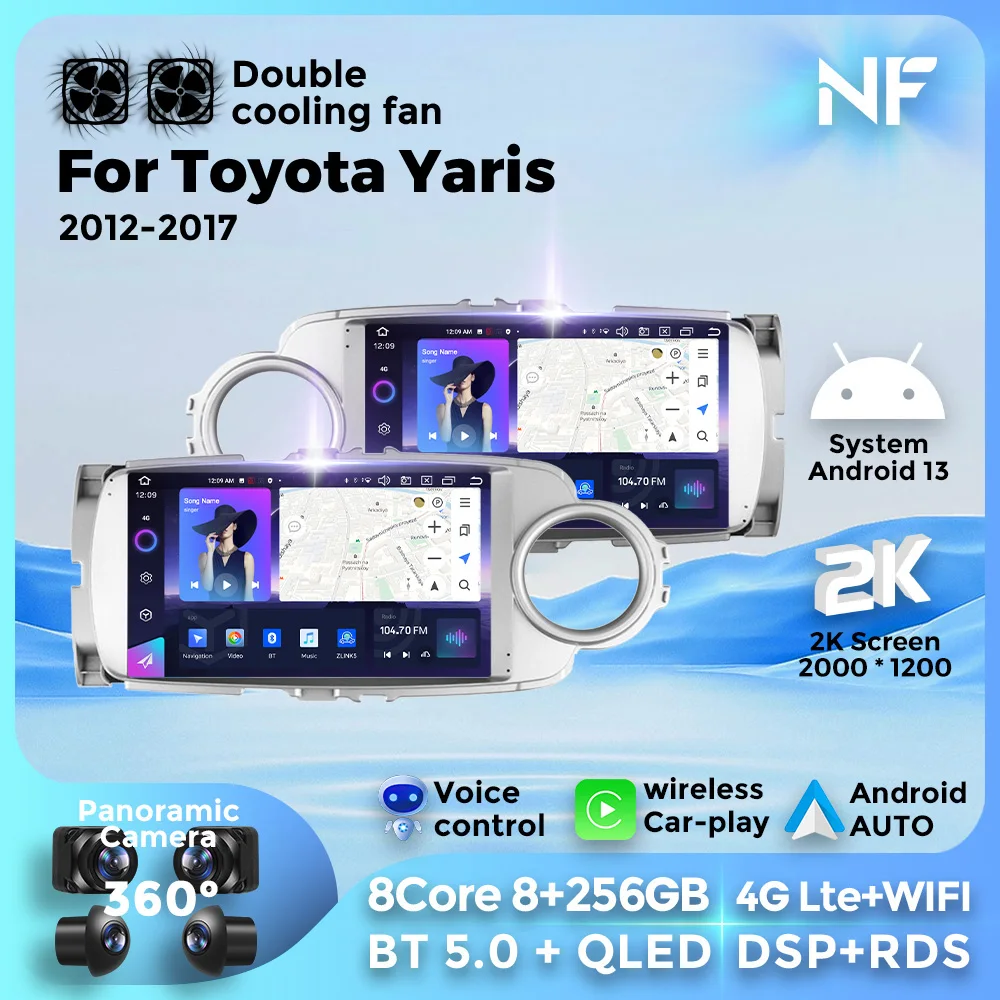 Android13 For Toyota Yaris 2012-2017 Car Radio Multimedia Stereo Video Player For Wireless Carplay Auto BT 4G WIFI GPS 8 Core
Android13 For Toyota Yaris 2012-2017 Car Radio Multimedia Stereo Video Player For Wireless Carplay Auto BT 4G WIFI GPS 8 Core