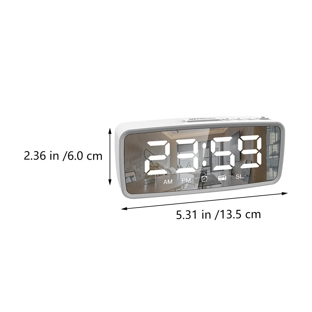 1Set Multi-Purpose LED Alarm Clock with Mirror Surface Stable Electronic Small Alarm Clock for Home Bedroom
1Set Multi-Purpose LED Alarm Clock with Mirror Surface Stable Electronic Small Alarm Clock for Home Bedroom