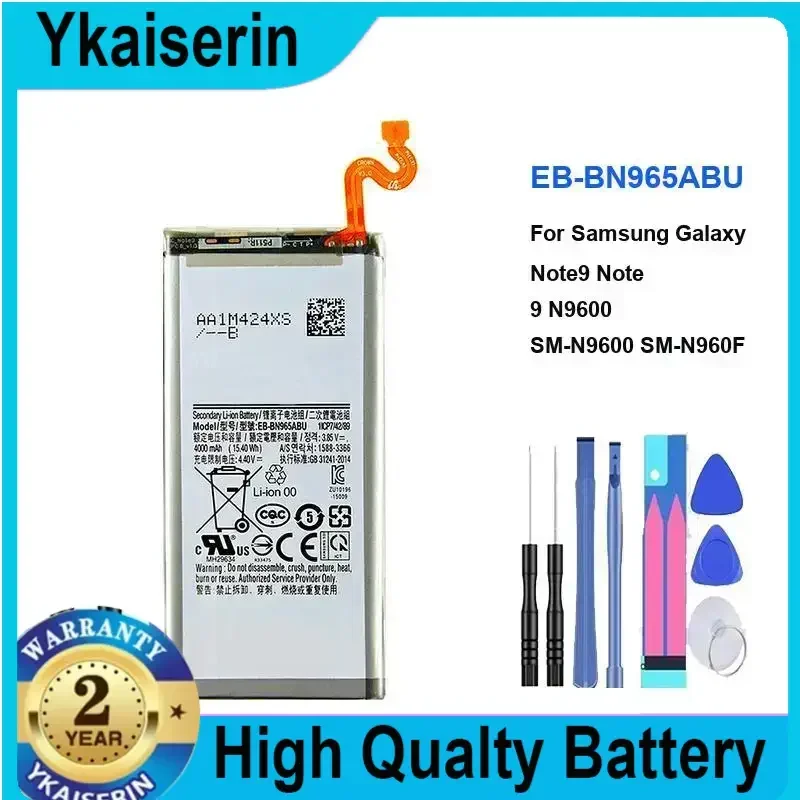 Replacement Battery EB-BN965ABU For Samsung Galaxy Note9 Note 9 SM-N9600 N960F N960U N960N N960W 4000mAh Phone Battery
Replacement Battery EB-BN965ABU For Samsung Galaxy Note9 Note 9 SM-N9600 N960F N960U N960N N960W 4000mAh Phone Battery