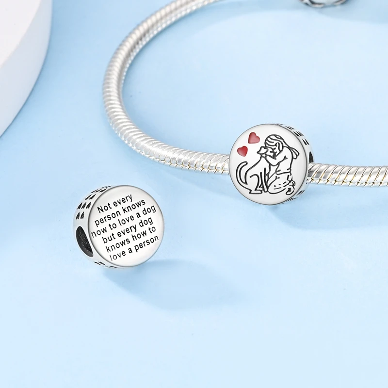 925 Sterling Silver Charms Bead CZ Zircon Dog and Love Dangle Fit Original Bracelet DIY Women Jewelry Gift
925 Sterling Silver Charms Bead CZ Zircon Dog and Love Dangle Fit Original Bracelet DIY Women Jewelry Gift