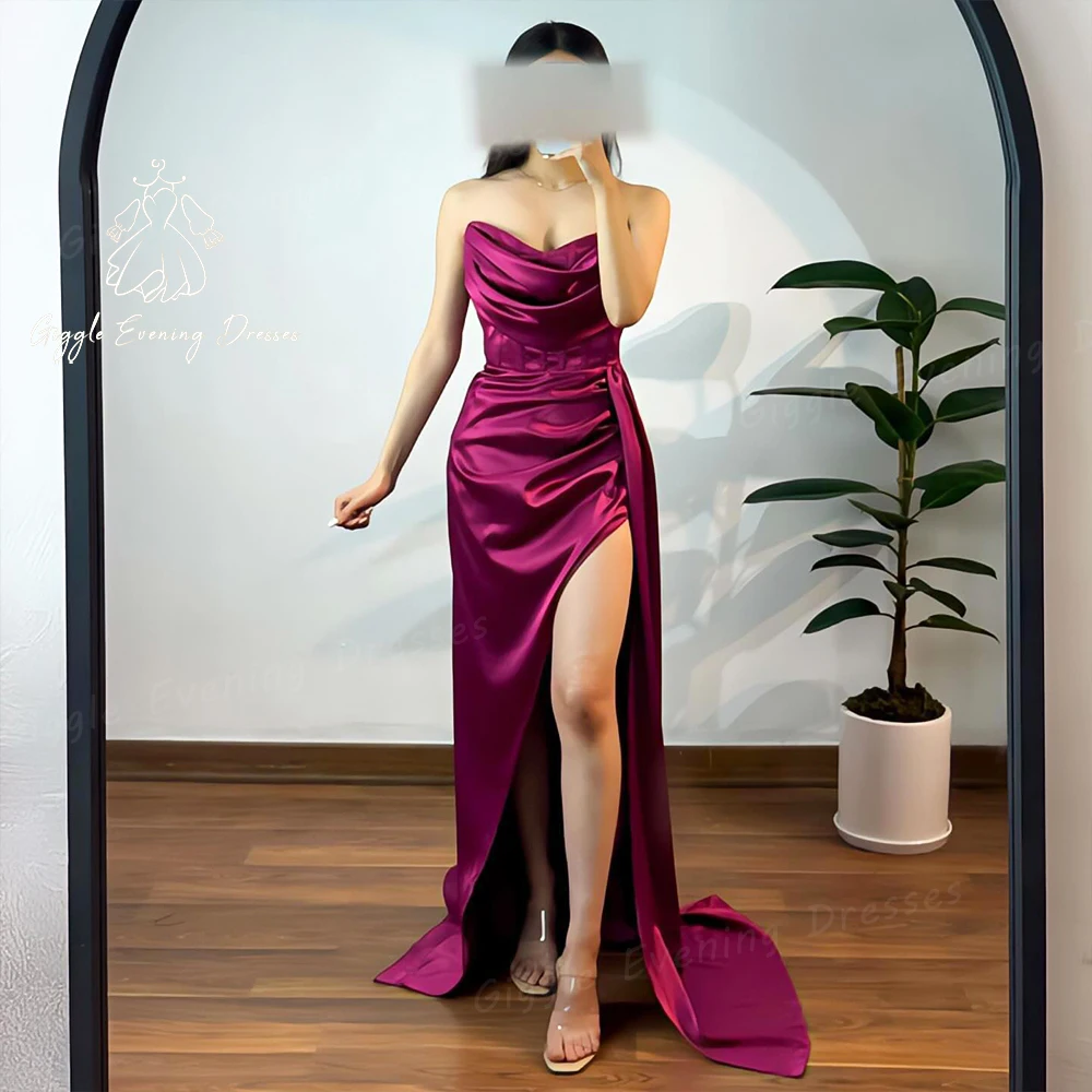 Giggle Strapless Evening gown, Satin A-Line, elegant party dresses women, Slit Floor-Length, Saudi Arab, Pleating, Luxury 2024
Giggle Strapless Evening gown, Satin A-Line, elegant party dresses women, Slit Floor-Length, Saudi Arab, Pleating, Luxury 2024