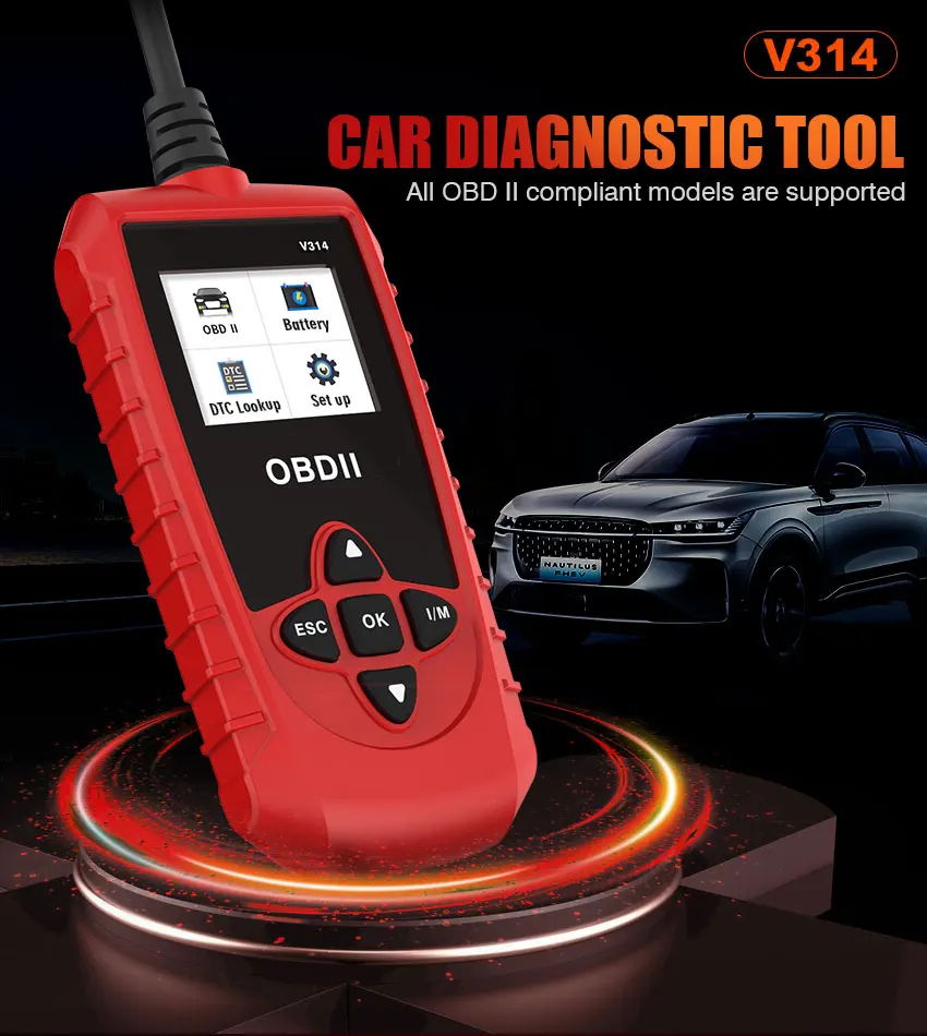 Автомобильный сканер V314 OBD2, диагностический сканер, считыватель кодов ошибок автомобиля, автоматическое считывание, диагностика двигателя для автомобилей с протоколом OBDII
Автомобильный сканер V314 OBD2, диагностический сканер, считыватель кодов ошибок автомобиля, автоматическое считывание, диагностика двигателя для автомобилей с протоколом OBDII