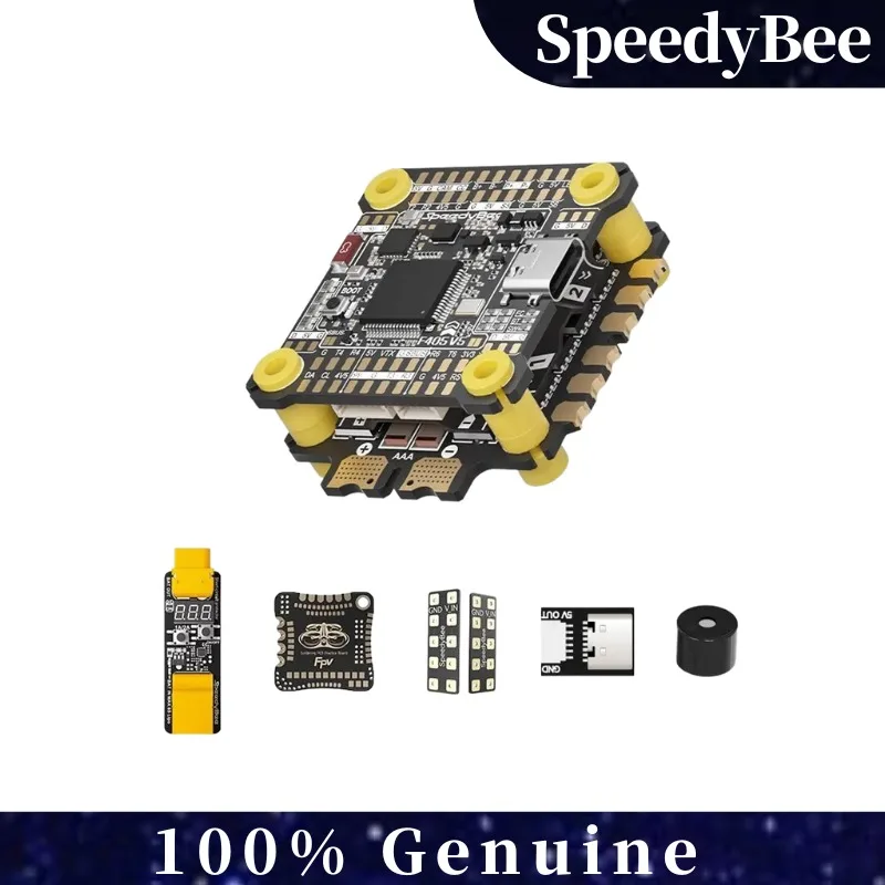 SpeedyBee F405 V5 Flight Controller Stack 30x30mm 2-6S with Bluetooth APP for FPV Racing Drone Betaflight Configurable
SpeedyBee F405 V5 Flight Controller Stack 30x30mm 2-6S with Bluetooth APP for FPV Racing Drone Betaflight Configurable