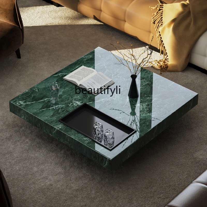 Natural large flower green luxury stone coffee table light luxury living room coffee table marble square coffee table
Natural large flower green luxury stone coffee table light luxury living room coffee table marble square coffee table