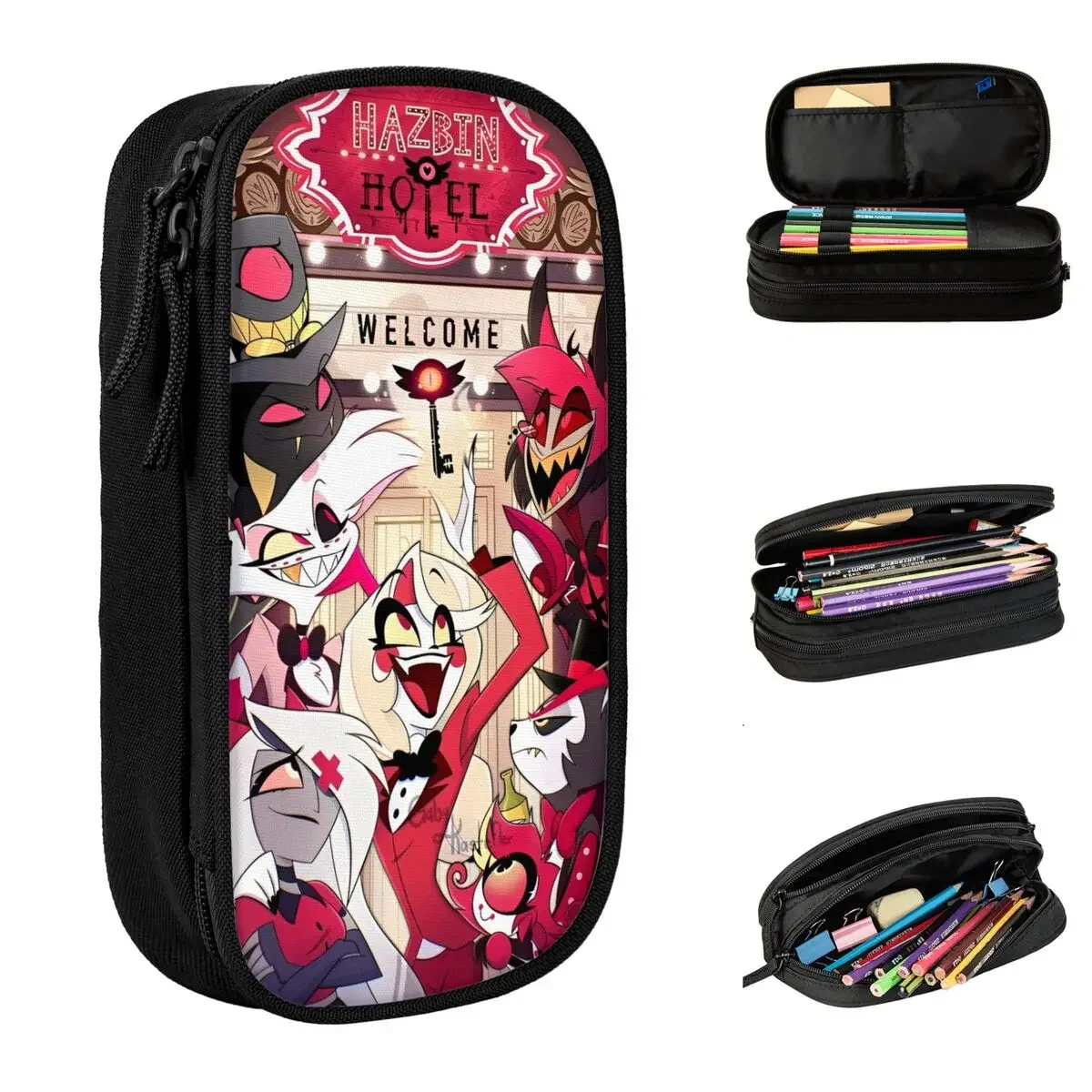 Cute Anime Helluva Boss Pencil Case Pencilcases Pen Holder for Student Large Storage Bags Office Gifts Stationery
Cute Anime Helluva Boss Pencil Case Pencilcases Pen Holder for Student Large Storage Bags Office Gifts Stationery