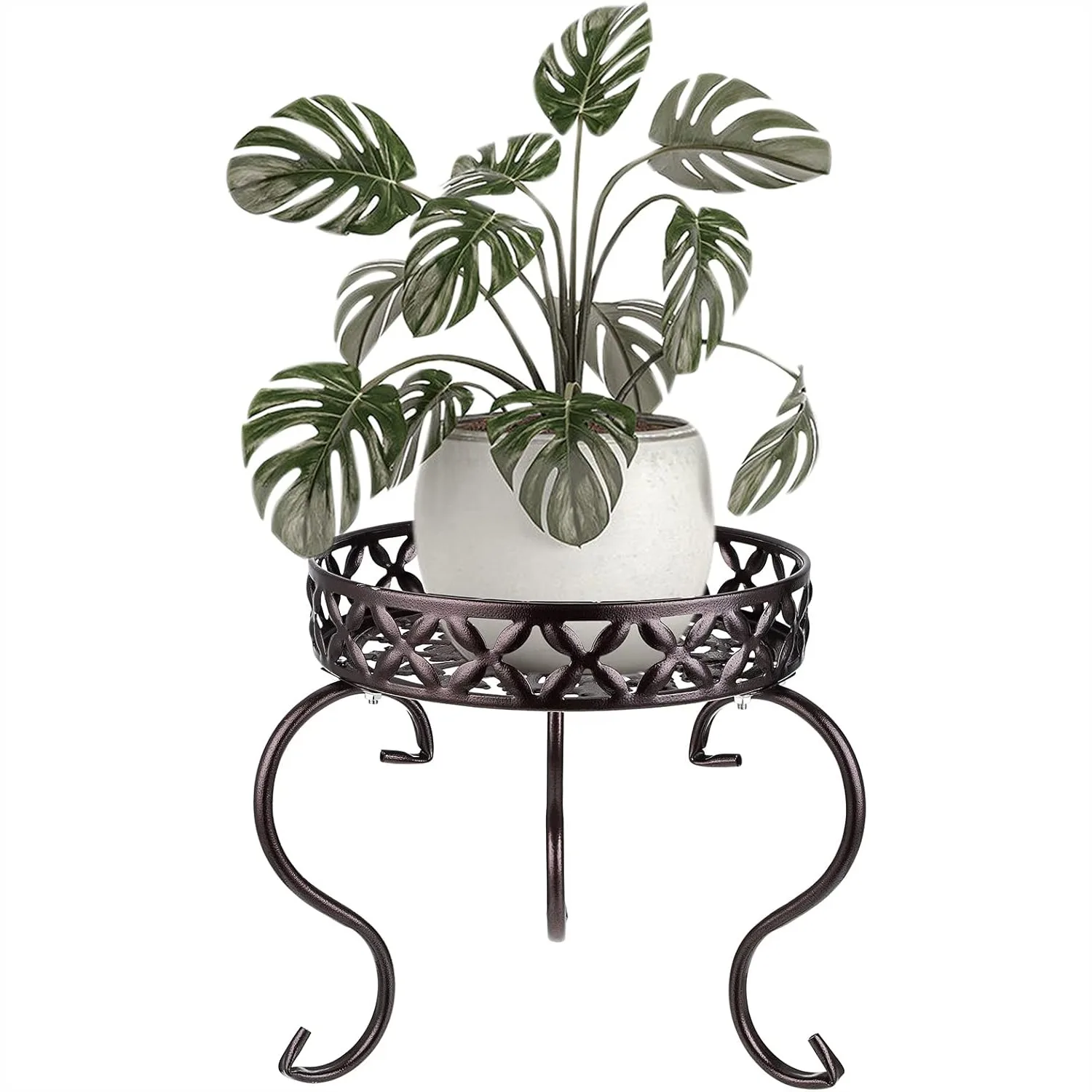 Metal Round Plant Stand Indoor Outdoor Heavy Duty Iron Flower Pot Holder for Home Garden Patio Dark Brown
Metal Round Plant Stand Indoor Outdoor Heavy Duty Iron Flower Pot Holder for Home Garden Patio Dark Brown