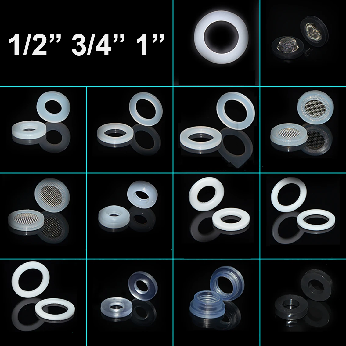 1-10Pcs White/Black Sealing Gasket Silicone Rubber PTFE Nitrile Rubber 1/2"3/4"1"1.2"1.5" Corrugated Hose Faucet O-ring Washer
1-10Pcs White/Black Sealing Gasket Silicone Rubber PTFE Nitrile Rubber 1/2"3/4"1"1.2"1.5" Corrugated Hose Faucet O-ring Washer