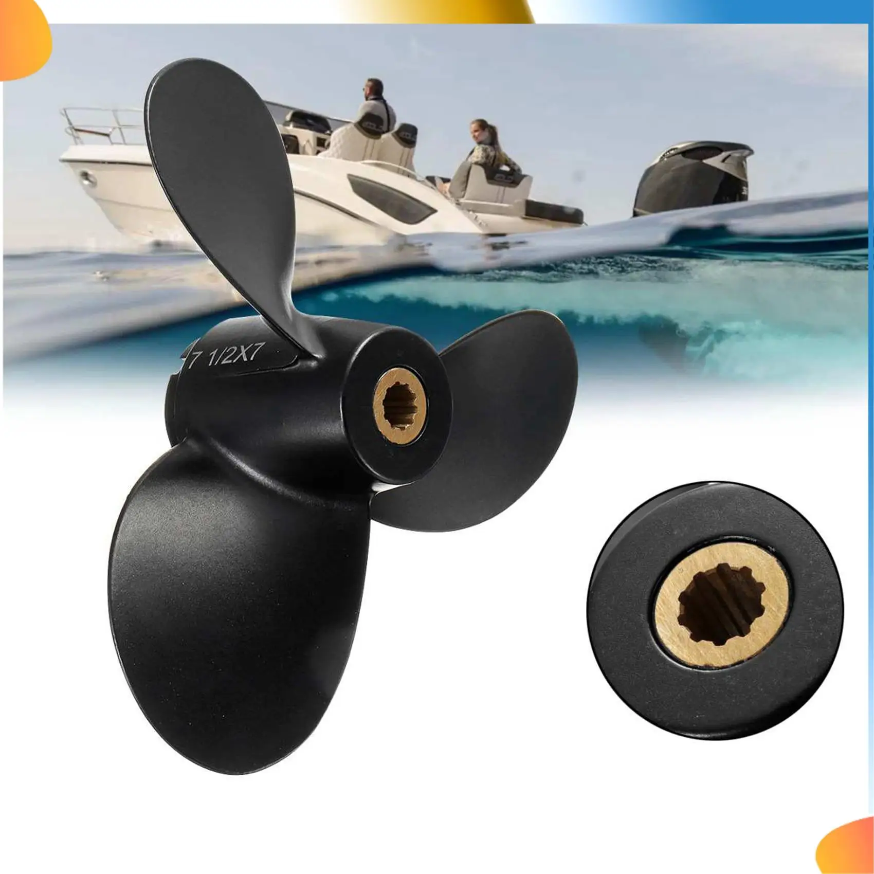 B48A 5Pcs 7 1/2 X 7 Ship Engine Propeller 3-Blade Rotary Paddle 58110-91Jn0-019 For Suzuki Outboard Engine 4-6Hp
B48A 5Pcs 7 1/2 X 7 Ship Engine Propeller 3-Blade Rotary Paddle 58110-91Jn0-019 For Suzuki Outboard Engine 4-6Hp