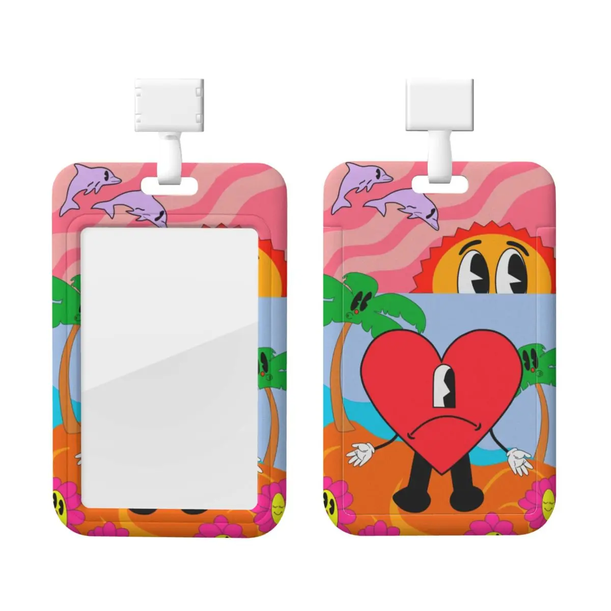 Custom Beach Heart Bad B-Bunny Card Badge Holder For Subway Bus Bank Card Lanyard Credential Badge Holder Hospitals
Custom Beach Heart Bad B-Bunny Card Badge Holder For Subway Bus Bank Card Lanyard Credential Badge Holder Hospitals