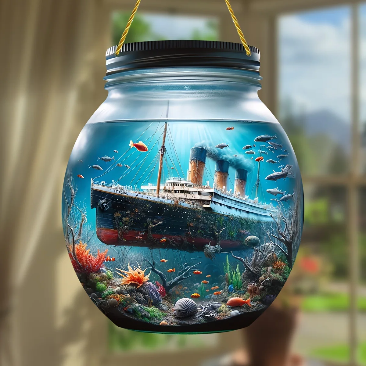 Titanic Deep Sea Swimming Ocean Catcher Mason Bottle Color Chain Porch Decoration
Titanic Deep Sea Swimming Ocean Catcher Mason Bottle Color Chain Porch Decoration