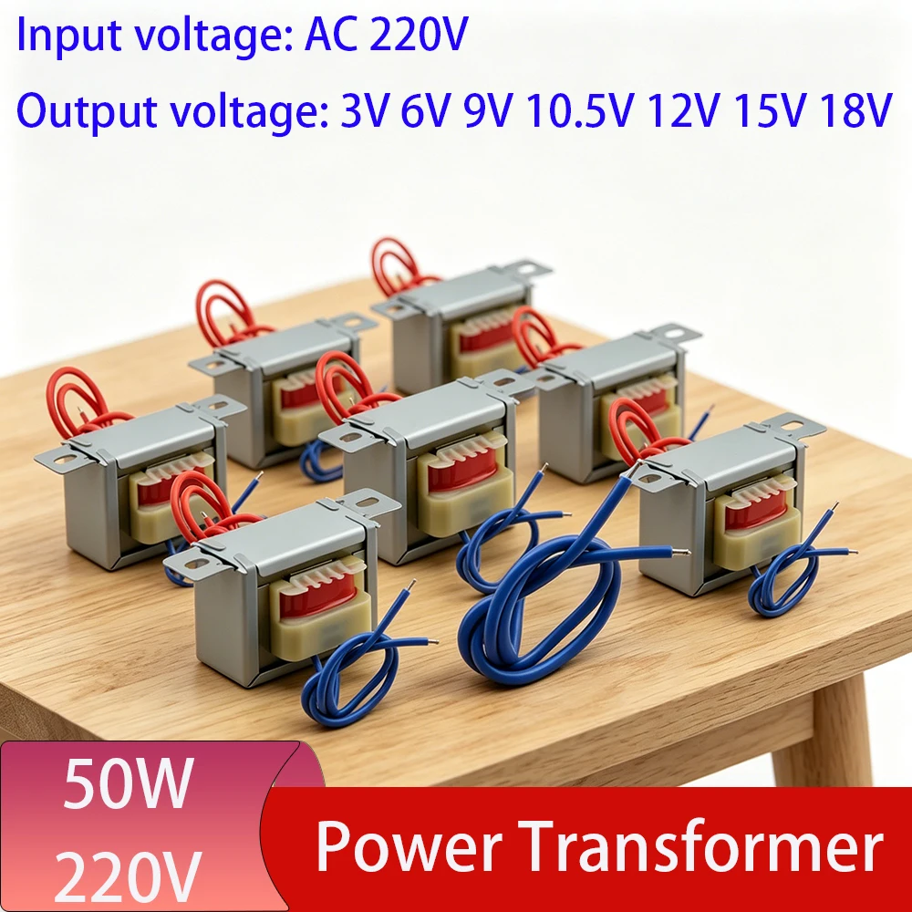 1Pcs 50W Model EI66*44 Thickness 46 Output Voltage3V 6V 9V 10.5V 12V 15V 18V 24V 36V 220V Input Voltage 220V Pure Copper Materia
1Pcs 50W Model EI66*44 Thickness 46 Output Voltage3V 6V 9V 10.5V 12V 15V 18V 24V 36V 220V Input Voltage 220V Pure Copper Materia